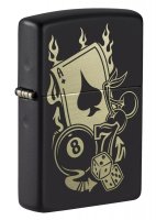  Zippo Gambling Design   Black Matte, /, 