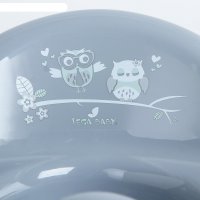 Детская накладка на унитаз антискользящая «совы», цвет серый