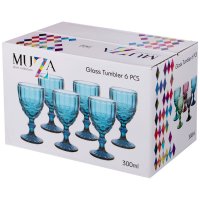Набор бокалов для вина серпентина из 6шт. серия Muza Color 300мл. / в=17 с