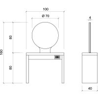   Jadbar Round Mirror 2p