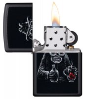  Zippo Bar Skull Design   Black Matte, /, 