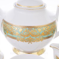    6  Falkenporzellan Natalia  Seladon Gold 17 