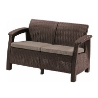  Keter Corfu Ii Love Seat Brown