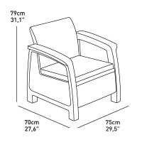   Keter Corfu Ii Duo Cappuccino 2 