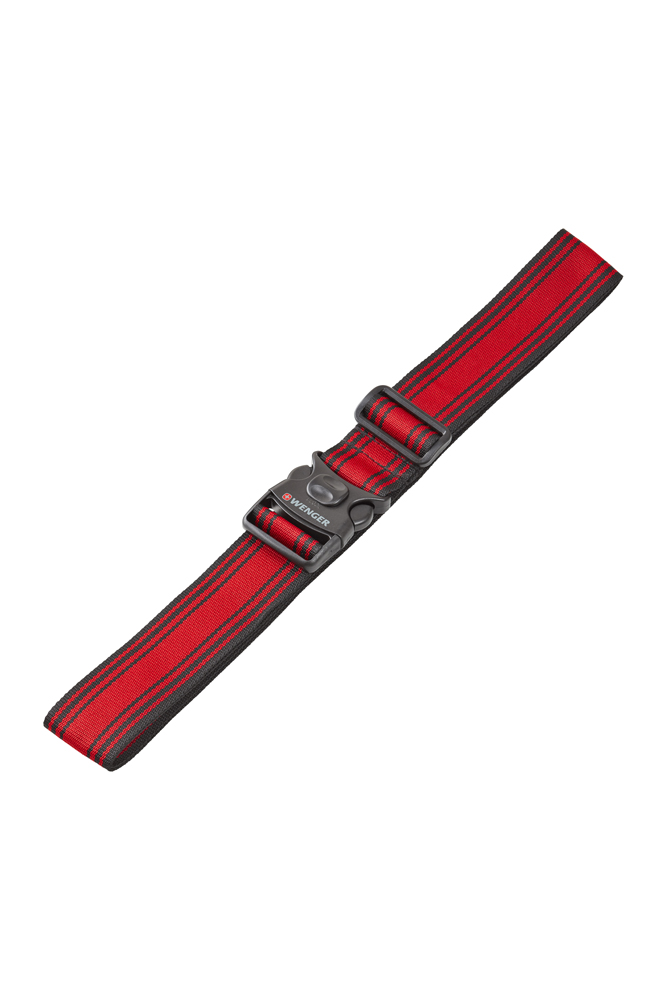 Ремень багажный Wenger, черный/красный, полиэстер, 101,5 X 1,4 X 5 см