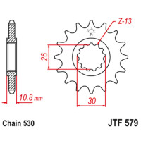   Jt Sprockets Jtf579-14,  530, 14 