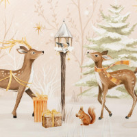    "Christmas Forest"   150*220 +/-3  , 100%, 190/2