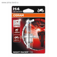    Osram, 12 , H4, 60/55 , Night Racer, +110% , 1 , 
