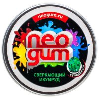 Жвачка для рук Neogum (неогам), серия суперблеск. сверкающий изумруд