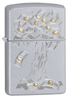  Zippo Money Tree Design   Satin Chrome, /, 