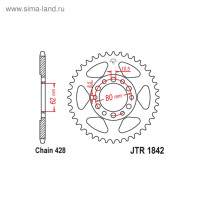   Jt Sprockets Jtr1842-50,  428, 50 