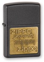 Зажигалка Zippo Black Crackle, латунь с порошковым покрытием