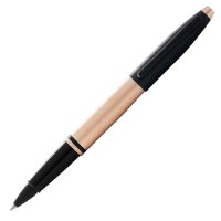 - Cross Calais Brushed Rose Gold Plate And Black Lacquer