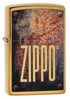  Zippo Rusty Plate   Brushed Brass, /, 