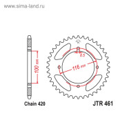   Jt Sprockets Jtr461-49,  420, 49 