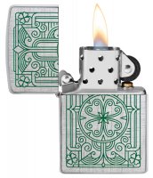  Zippo Luck Design   Brushed Chrome, /, 