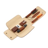 Дорожный бритвенный набор Il Ceppo в коричневом чехле: станок, лезвия, нож