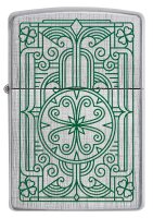  Zippo Luck Design   Brushed Chrome, /, 