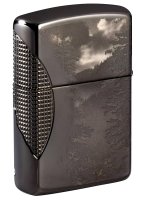  Zippo Armor Wolf    High Polish Black Ice, /