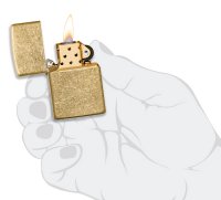  Zippo Classic   Tumbled Brass, /, 