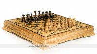 Шахматы большие из карельской береза