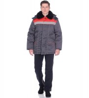 Ял-02-18 куртка зимняя, р.44-46, рост 170-176, т.серый/красный