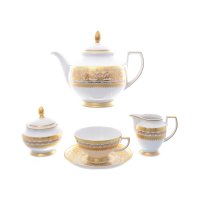    6  Falkenporzellan Diadem White Creme Gold 15  