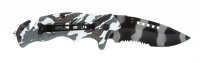 Нож складной Stinger, 84 мм (черно-серый), рукоять: алюминий (черно-белый 