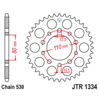  Jt Sprockets Jtr1334-43,  530, 43 