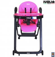 Стульчик для кормления Ivolia Love 02 4 колеса Pink