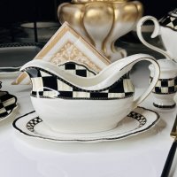 Соусник с блюдом 460 см тристан в подарочной упаковке фарфор Lenardi
