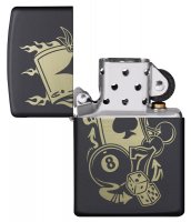  Zippo Gambling Design   Black Matte, /, 
