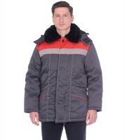 Ял-02-18 куртка зимняя, р.44-46, рост 170-176, т.серый/красный