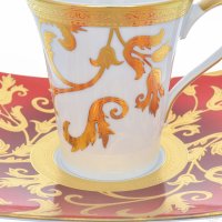    Falkenporzellan Tosca Bordeaux Gold 220(6 )