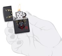  Zippo Samurai Helmet Design   Black Matte, /