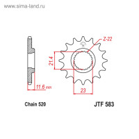   Jt Sprockets Jtf583-13,  520, 13 