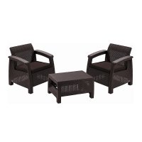    Keter Corfu Ii Weekend Set Brown
