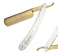 Опасная бритва Enzo England Classic перламутр ручка, золотое лезвие (19x4с