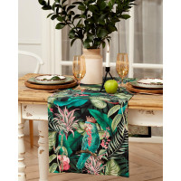  "" Tropical Parrots 40*146 , 100% ,  190 /2