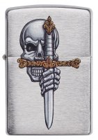  Zippo Woodchuck Cherry   Brushed Chrome, /,