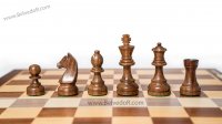Шахматы классические, доска дуб 45х45, фигуры самшит и палисандр 8,3см