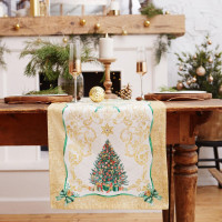     Golden Christmas 40*147 , 100% ,  190/3