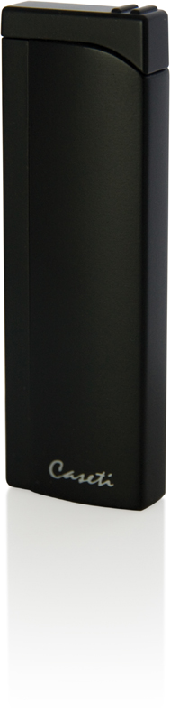Зажигалка "Caseti" газовая пьезо,  цвет - черный, 2,6x1.2x 8.0см