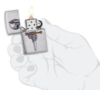  Zippo Woodchuck Cherry   Brushed Chrome, /,