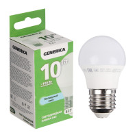 ����� ������������ Generica G45, 10 ��, ���, 6500 �, E27, 230 �, Ll-g45-10-230-65-e27-g