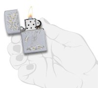  Zippo Money Tree Design   Satin Chrome, /, 