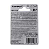   Panasonic Zinc Carbon, Aaa, R03-4bl, 1.5, , 4 .