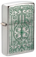 Zippo Luck Design   Brushed Chrome, /, 