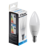 ����� ������������ Feron, (7w) 230v E14 6400k C37, Lb-97