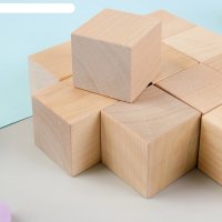 Кубики неокрашенные, 12 шт., размер кубика: 3,8 X 3,8 см